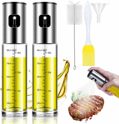 BETA NOBLE〖Verstärkte〗Ölsprüher zum Kochen, Öl Sprühflasche, Ölspray zum Kochen, Olivenölsprüher für Salat, Grillen, Backen in der Küche (2 Stück) 2 Stück Weiß Angebot bei HelloDeals
