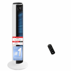 Levoit - DC Motor Turmventilator - 20dB sehr leiser Ventilator - 4 Modi/12 Stufen/12 Std Timer - Fernbedienung & Kühlung - Tower Fan mit 7,9m/s Geschwindigkeit - 24W Standventilator - Weiß, 92 cm Angebot bei HelloDeals