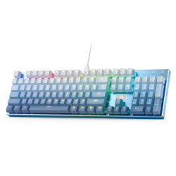 Redragon K556 SE RGB-hintergrundbeleuchtete kabelgebundene mechanische Gaming-Tastatur, 104-Tasten-Sockel, 3,5 mm schallabsorbierende Schaumstoffe, Hot-Swap leiser roter Schalter, Farbverlauf Blau Angebot bei HelloDeals