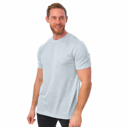 Merino.tech Merino Wool T-Shirt Mens - 100% Organic Merino Wool Undershirt Lightweight Base Layer S Arctic Ice Angebot bei HelloDeals