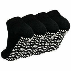 PUTUO Rutschfeste Socken für Herren Stoppersocken: Antirutschsocken mit Noppen für Männer ABS Rutschsocken Baumwolle Sport Noppensocken 4 Paar 39-46 Schwarz - 4 Paar 43-46 Angebot bei HelloDeals