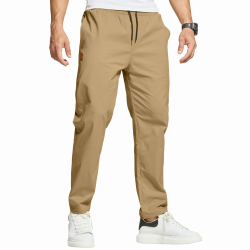 ZOXOZ Herren Cargo Chino Hose Freizeithose Herren Jogginghose Herren Baumwolle Elastische Taille mit Taschen M Khaki Angebot bei HelloDeals