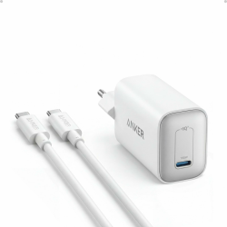 Anker Nano 100W Ladegerät, 100W MacBook Ladegerät, Netzteil für MacBook, iPad, iPhone 17/16, Galaxy, und alle USB-C Geräte, 1,8m USB-C Kabel inklusive (Weiß) Angebot bei HelloDeals