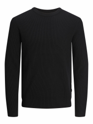 JACK & JONES Male Strickpullover Meliert Strickpullover XS Schwarz Angebot bei HelloDeals
