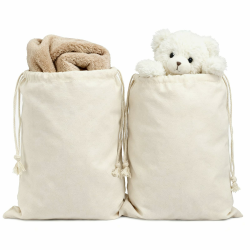 Wäschebeutel 75x50 cm, 2 Set Wäschesack Baumwolle Natur mit Kordelzug Extra Große Heavy Duty Wäschebeutel Schmutzwäsche Baumwollsäckchen für Wäschesammler Kleidersack Schuh Aufbewahrung 75x50 cm–2 Stück Angebot bei HelloDeals