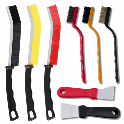 Multifunktionale Fugendüse Reinigungsbürste Set, 3 Spaltbürsten, 3 Herdbürsten, 2 Spatel, für enge Räume, Küche, WC, Bad, Fugen Angebot bei HelloDeals
