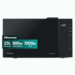 Hisense H23MOBS5HG4 Digitale Mikrowelle mit Grill, 23 Liter, 1000 W, Keramikbeschichtung, Premiumglas, Eco-Modus, programmiertes Auftauen, 10 Leistungsstufen, einfache Reinigung, 8 Programme Angebot bei HelloDeals