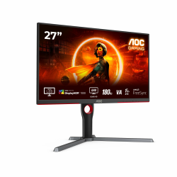AOC Gaming Q27G3XMN - 27 Zoll QHD Monitor, 180 Hz, FreeSync Prem. Pro., HDR1000 (2560x1440, 1 ms GtG, HDMI, Display Port) schwarz-rot 27" QHD Fast VA 180Hz Keine Lautsprecher + Höhenverstellbar FreeSync Premium Angebot bei HelloDeals