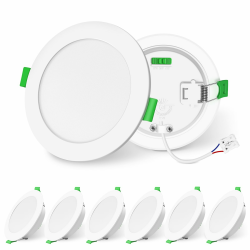 ALUSSO Einbaustrahler LED Spots 230V Dimmbar Einbauleuchten 12W 1200lm Hohe Helligkeit, Warmweiß Neutralweiß Kaltweiß Deckenspots Ultra Flach Deckenleuchte IP44 für Badezimmer Küche, Weiß 6er Set 12W, 120-130mm Ausschnitt Weiß, 6er Set Angebot bei HelloDeals