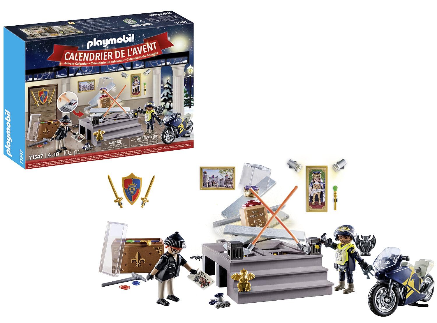 PLAYMOBIL | Polizei Adventskalender für Kinder | Museumsdiebstahl | Adventskalender für Polizeifans | Adventszeit voller Überraschungen | 71347 Polizei-Museumsdiebstahl Angebot bei HelloDeals