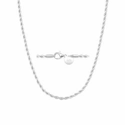 Kraven Feine 925 Silber Damen Halskette ohne Anhänger, Silberkette in 40.45.50.55.60 cm verfügbar Silberschmuck 40CM Twisted chain Angebot bei HelloDeals