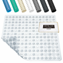 HITSLAM Duschmatte rutschfest, Antirutschmatte für die Dusche 53x53cm, Badewannenmatte mit Saugnäpfen-100% BPA-frei, Quadrat Rutschmatte Dusche schimmelresistent & maschinenwaschbar, Transparent Transparent 53 x 53 cm (Quadratisch) Angebot bei HelloDeals