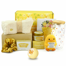 Geschenke für Frauen 8 tlg - Sonnenblume Geburtstagsgeschenk für Frauen, Mädchen zum Geburtstag Weihnachten, Geschenk für Beste Freundin,Kollegin,Schwester,Ermutigende Geschenk Set für Alle Angebot bei HelloDeals