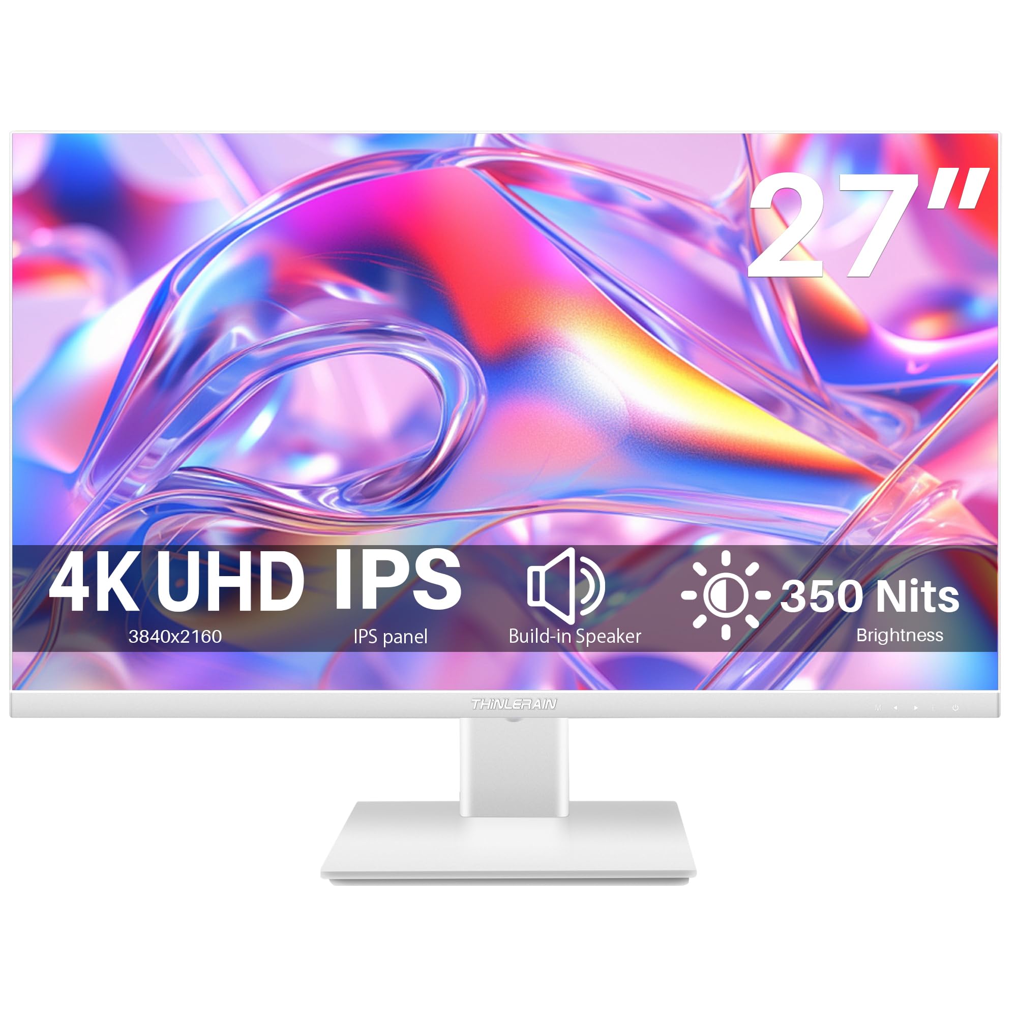27 Zoll Monitor 4K UHD (3840x2160) IPS LED Bildschirm Computer Display AMD FreeSync, 100% sRGB, Eingebaute Lautsprecher, 2X HDMI, 1x DisplayPort, 60hz, 4ms, Weiß 27 zoll 3840 x 2160 Angebot bei HelloDeals