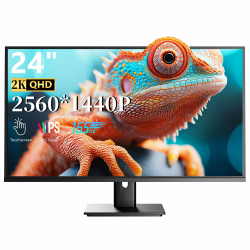 24-Zoll-Touchscreen-Gaming-Monitor 165Hz QHD 2K 2560 x 1440 P Computer-Monitor 2 ms FreeSync HDR 110% HDMI DP USB-C-Anschlüsse Augenschonend Rahmenlos VESA-Halterung Angebot bei HelloDeals