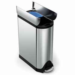simplehuman CW2017 40 Liter, schmetterling Recycler, Mülltrennsystem 2 Fach, Mülleimer Küche, Mülltrennung, gebürsteter Stahl, 10 Jahre Garantie, Silber 40 L (20/20) — Recycling Schmetterling-Treteimer Silber Angebot bei HelloDeals
