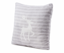 Gözze - Wendekissen Scandic, Dekokissen mit Rentier und Eiskristall, Winterliches Sofakissen aus Mikrofaser, 45 x 45 cm - Creme 45x45 cm Creme Angebot bei HelloDeals