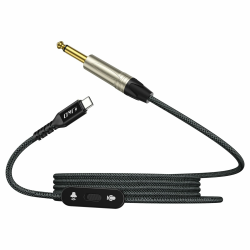 J&D USB-C-auf-6,35-mm-Kabel, 2-in-1-Audiokabel, Unterstützt Audioaufnahme und -Wiedergabe, TS-Audiokabel mit Schalter, Kompatibel mit iPhone 15/15 Plus/15 Pro/15 Pro Max, Schwarz, 2 m 2 m Schwarz Angebot bei HelloDeals