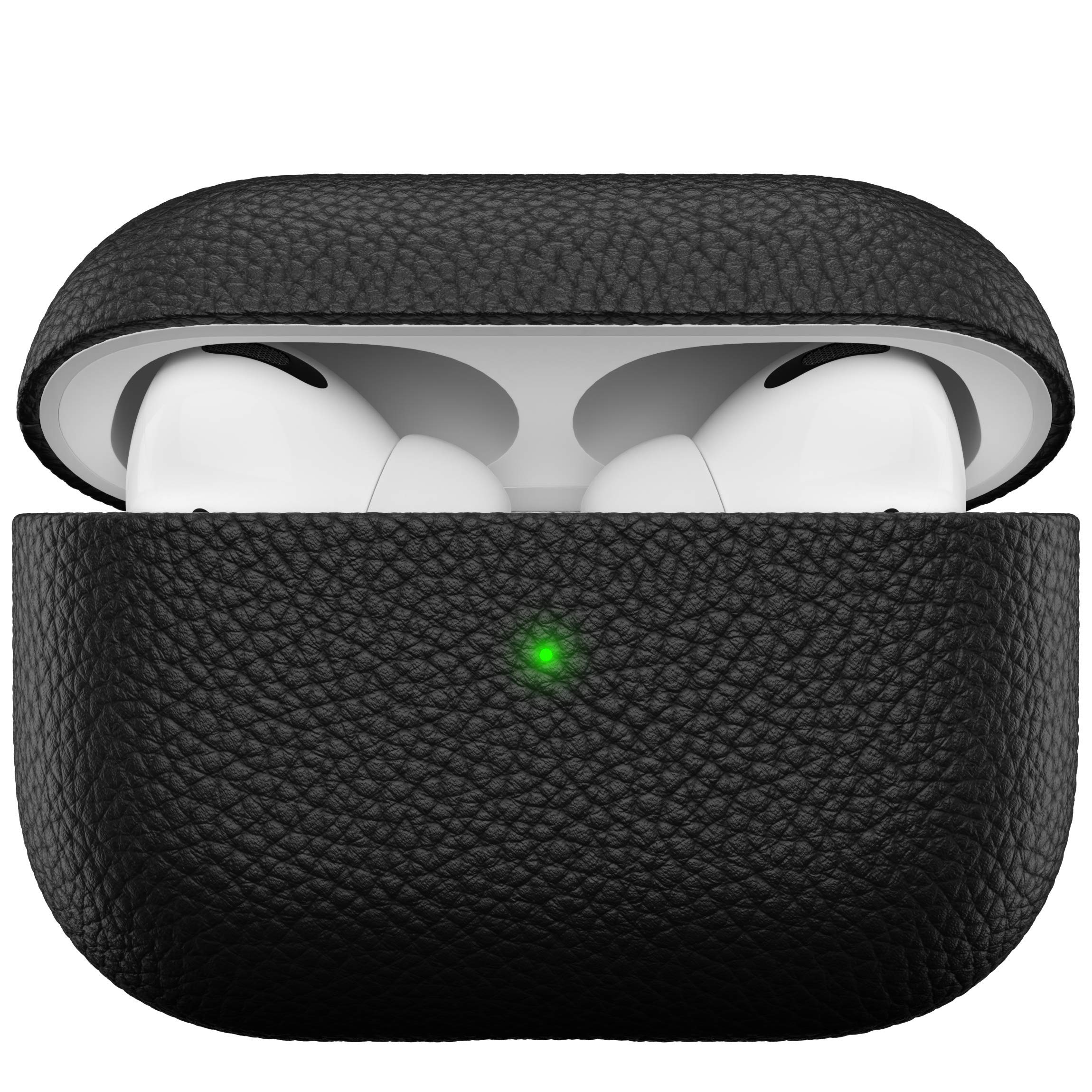 KeyBudz Artisan Leder Schutzhülle für Apple AirPods Pro Case, Etui, Ledertasche Echtleder, Kopfhörer Ohrhörer Zubehör, schwarz Schutzhülle Artisan AirPods Pro schwarz Angebot bei HelloDeals