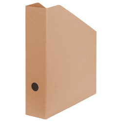 Original Falken Vegan-Stehsammler Pure Nature. Made in Germany. Brauner Zeitschriftensammler aus unbehandeltem Karton für DIN A4/C4 7,5 cm breit genietet, Griffloch 1 Stehsammler Angebot bei HelloDeals
