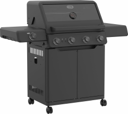 RÖSLE Gasgrill ALLFLAME Prime 4 – 4 Brenner (je 3,5 kW), PRIMEZONE, Vario+ Grillrostsystem, 70x45 cm Grillfläche, Gusseisenroste, Alu-Druckguss, Deckel mit Glaseinsatz, beleuchtete Drehknöpfe, schwarz Angebot bei HelloDeals
