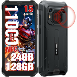 Blackview BV6200 Plus Outdoor Handy 11000mAh 24GB+128GB/2TB, Android 15 Outdoor Smartphone Ohne Vertrag, 98DB Lautsprecher, 6.56" 90Hz, IP69K Wasserdicht, Baustellenhandy, 16MP/Dual 4G/OTG/GPS/NFC Schwarz_128GB Angebot bei HelloDeals