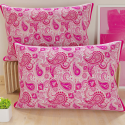 Petti Artigiani Italiani – 2 Kissenbezüge 60x40 cm Mikrofaser – Sofakissenhüllen Dekokissen – Zierkissenbezüge für Couch, Bett, Wohnzimmer – Weiche Kissenhüllen mit modernem Design – Made in Italy Paisley Rosa 60 x 40 cm, 2 Stück Angebot bei HelloDeals