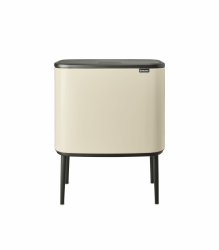 Brabantia - Bo Touch Bin 23+11L - Großer Mülleimer für die Küche - Soft-Touch-Öffnung - Doppelter Mülleimer mit Entnehmbarem Inneneimern - Inklusive Müllbeutel - Soft Beige - 54 x 31 x 68 cm 11 + 23 litros Soft Beige Angebot bei HelloDeals