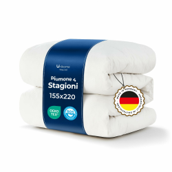 UNIKOME Daunen Bettdecke 155x220, Winter Daunendecke mit 1900g Füllung aus Daunen und Federn, 100% Baumwolle, Made in Germany, Oeko-Tex, Downpass & Nomite Zertifiziert, Waschbar Weiß 155 x 220 cm Angebot bei HelloDeals