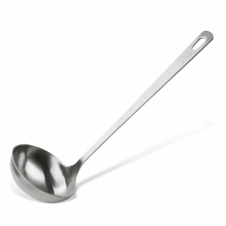 Chefkoch trifft Fackelmann Schöpflöffel – Zum Servieren und Schöpfen von Suppen und Eintöpfen, Edelstahl in mattem Look – Suppenkelle spülmaschinengeeignet Angebot bei HelloDeals