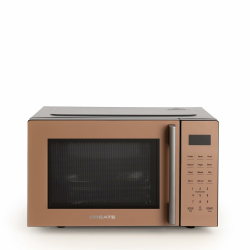 CREATE/MICROWAVE STUDIO/Mikrowelle mit Grillfunktion und Backofen Mokka/Fassungsvermögen 23L, Drehteller Ø28,5mm, 10 Leistungsstufen, 8 Automatikprogramme, 3 Grillmodi, LED-Display, 1000W MICROWAVE STUDIO Mokka Angebot bei HelloDeals