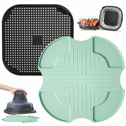 Silikon-Zubehör für Ninja Crispi FN101 – 2-teiliges Set mit Spritzschutznetz & hitzebeständiger Matte, wiederverwendbar & spülmaschinenfest 2er-pack Angebot bei HelloDeals