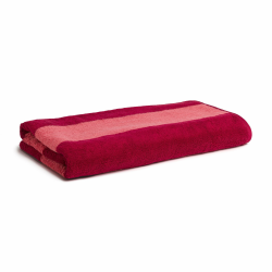 Möve Superwuschel Blockstreifen Duschtuch 80 x 150 cm aus 100% Baumwolle, Ruby/Coral 80 x 150 cm Ruby/Coral Angebot bei HelloDeals