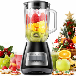 SHARDOR Standmixer, 700 W Spitzenleistung smoothie maker mit 1,5-Liter-Glasbehälter, Edelstahl 6-Klingen, 5 Geschwindigkeitsstufen für Milchshakes, Smoothies, Säfte und Eisgetränke, schwarz XX-Large Schwarz Angebot bei HelloDeals