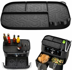 Ninja Heißluftfritteuse Zubehör für Ninja AF400EU AF500EU AF451EU 9,5L-10,4L, Airfryer Zubehör Aufbewahrungsregal Silikonmatte für Ninja Foodi Max Dual Zone Heißluftfritteuse 10.4l Silikonmatte für Af500eu Angebot bei HelloDeals