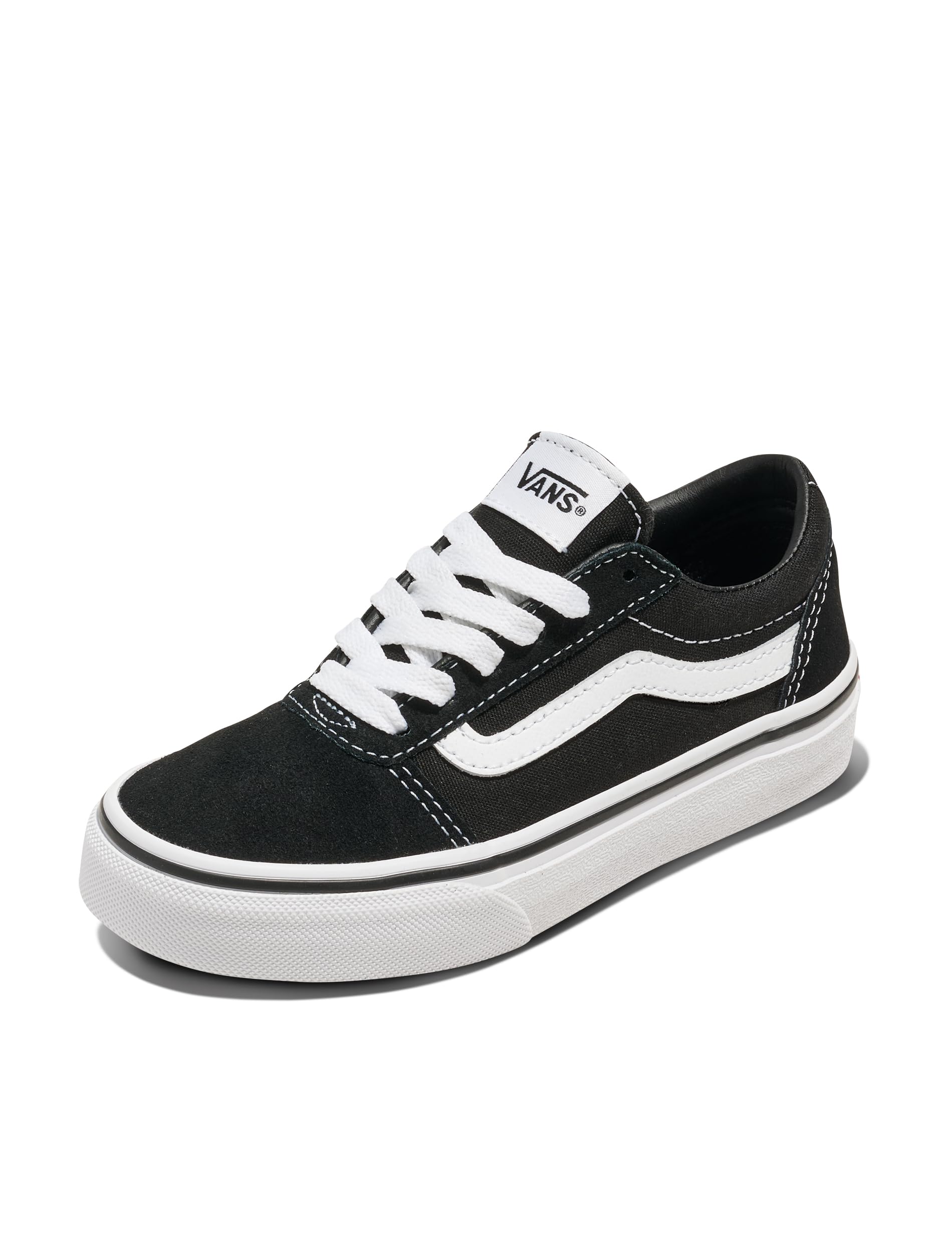 Vans Unisex Kinder Ward Suede/Canvas Sneaker, Schwarz Checker Black True White Pvj, 36 EU 38.5 EU Suede Canvas Black White Angebot bei HelloDeals