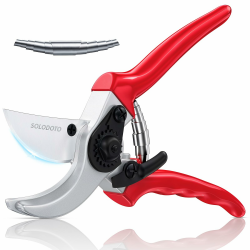 Gartenschere – 4× schärfer, japanische SK5 Hochkohlenstoffstahlklinge, Bypass-Schneide, 25 mm Schnittdurchmesser, für trockenes, frisches Holz, doppelte Antihaft-Beschichtung, Rosenschere Heavy-Duty Angebot bei HelloDeals