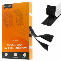 30mm x 5m Klettband Selbstklebend Extra Stark, Multifunktional Doppelseitiges Klett Klebeband Tape, Schwarz Klebe Klettverschluss Outdoor & Indoor für Stoff Fliegengitter Couch-Kissen Teppich Schwarz 30mm x 5m Angebot bei HelloDeals