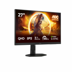 AOC Q27G4XD 27 Zoll WQHD Gaming Monitor, 180Hz, Fast IPS Panel, 0.5ms MPRT, Adaptive Sync, HDR400, G-Sync Compatible, Höhenverstellung,(2560x1440 HDMI 2X 2.0 DP 1x 1.4) Schwarz 27" Fast IPS 180Hz Adaptive Sync Exclusivo Amazon Angebot bei HelloDeals