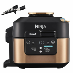 Ninja Speedi Multikocher, 5,7L, 10-in-1 Multicooker, Airfryer Heißluftfritteuse, Slow Cooker Langsamkochen, Grillen, Backen, Schwarz & Kupfer ON400EUCP 10-in-1 Schwarz & Kupfer Angebot bei HelloDeals