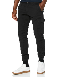 JACK & JONES Male Cargo-Hose Slim Fit Cargo-Hose 34W / 32L Schwarz Angebot bei HelloDeals