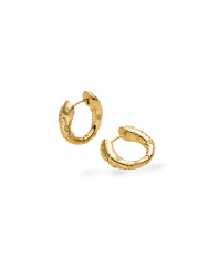 Purelei® Vintage Love Creolen – wasserfest | Strukturierte Hoops mit Aloha-Muster aus Edelstahl & 14K/18K Vergoldung | Organischer Vintage-Look mit Hinge-Verschluss Angebot bei HelloDeals