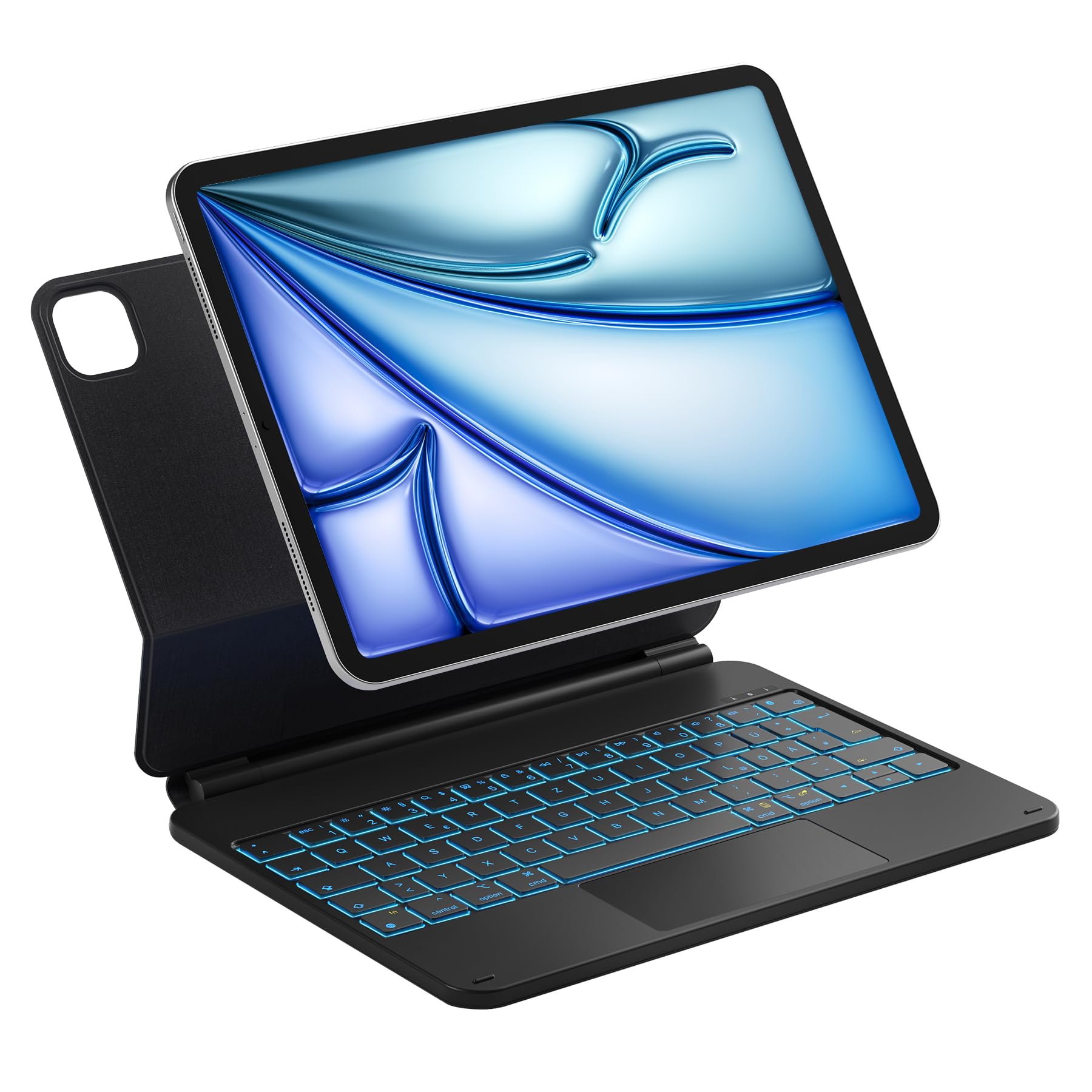 Inateck NeoMagic Magnetische Tastatur Hülle für iPad Air 11 Zoll M4/M3/M2 (2026/2025/2024),Air 5/4,Magic Keyboard für iPad Pro 11,Freitragender Ständer,7-Farbige Beleuchtung,KB09119 Schwarz Angebot bei HelloDeals
