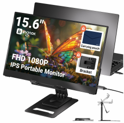 Ingnok Tragbarer Monitor 15,6 Zoll, 1080P FHD IPS Portable Monitor für Laptop mit Einer StüTze (Einer Stütze) 15.6 Zoll Einer Stütze Angebot bei HelloDeals