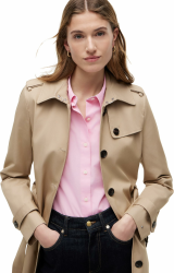 Tommy Hilfiger Damen Jacke Heritage Single Breasted Trench Übergangsjacke XS Beige (Nos Beige) Angebot bei HelloDeals