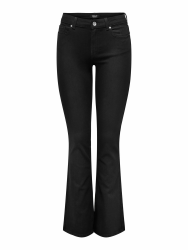 ONLY Female Flared fit Jeans ONLBLUSH Mittlere Taille Flared Jeans L / 30L Black Denim Angebot bei HelloDeals