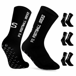 Fußballsocken 3 Paar Rutschfeste Fußball Socken, Größen 35-39 39-46, Fussball Socken für Herren & Damen, Kinder - Anti-Rutsch Grip Socken Fussball - Sportsocken Atmungsaktiv 39-46 Schwarz Angebot bei HelloDeals