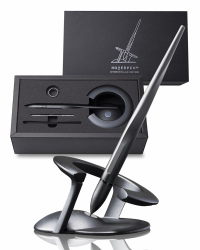 novium Hoverpen Interstellar: Space Black, Hochwertiger Schwebender Kugelschreiber, Geschenk für Männer und Frauen, Nachfüllbar, Luxus Stift Schwarz Basic Angebot bei HelloDeals