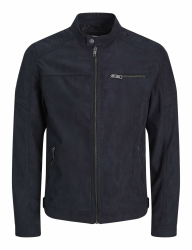 JACK & JONES Male Kunstwildlederjacke Kunstwildlederjacke XXL Jet Black Angebot bei HelloDeals