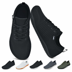 Merdoo Unisex Leichte Barfußschuhe mit Breiter Zehenbox Atmungsaktivem Obermaterial Zero Drop Sohle Gr.37-48 37 EU Schwarz Angebot bei HelloDeals